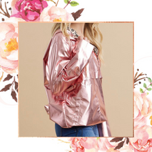 Load image into Gallery viewer, Rose Gold Leo Lined Windbreaker