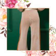 Load image into Gallery viewer, Two-Tone Ribbed Sweater &amp; Pants Set