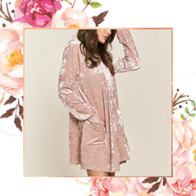 Load image into Gallery viewer, Pink Champagne Velvet Dress