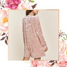 Load image into Gallery viewer, Pink Champagne Velvet Dress