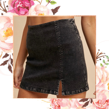 Load image into Gallery viewer, Little Black Denim Skort