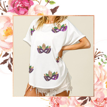 Load image into Gallery viewer, Sequin Mardi Mask Tee