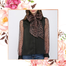 Load image into Gallery viewer, Bow-utiful in Leopard Blouse