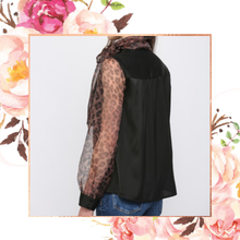 Load image into Gallery viewer, Bow-utiful in Leopard Blouse