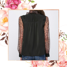 Load image into Gallery viewer, Bow-utiful in Leopard Blouse