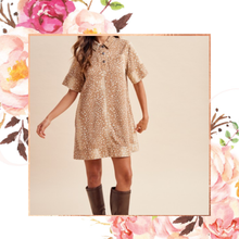 Load image into Gallery viewer, Fawn Print Denim Dress