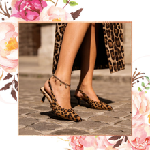 Load image into Gallery viewer, Leopard Slingback Kitten Heels