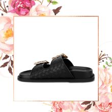 Load image into Gallery viewer, Chunky Woven Double Buckle Sandals