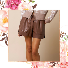 Load image into Gallery viewer, Leather Drawstring Shorts