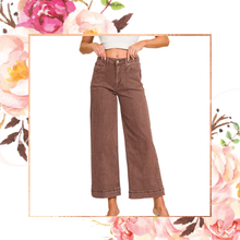 Load image into Gallery viewer, High Rise Wide Leg Pintuck Denim