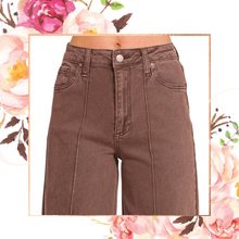 Load image into Gallery viewer, High Rise Wide Leg Pintuck Denim