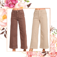 Load image into Gallery viewer, High Rise Wide Leg Pintuck Denim