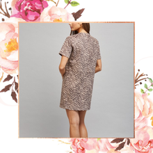 Load image into Gallery viewer, Animal Print Suede Shift Dress
