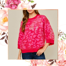 Load image into Gallery viewer, Leopard Sequin Sweater Top
