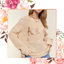 Load image into Gallery viewer, Hello Floral Embroidered Sweater