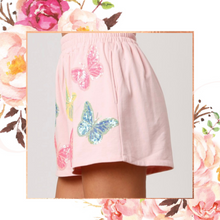 Load image into Gallery viewer, Sequin Butterfly Terry Shorts