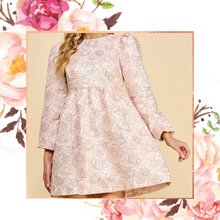 Load image into Gallery viewer, Blush Floral Jacquard Dress