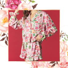 Load image into Gallery viewer, Whimsical Holiday Collage PJ Set