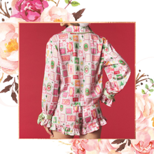 Load image into Gallery viewer, Whimsical Holiday Collage PJ Set