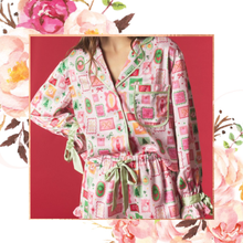 Load image into Gallery viewer, Whimsical Holiday Collage PJ Set