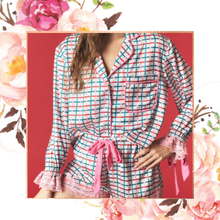 Load image into Gallery viewer, Holiday Feminine Fancy Plaid PJ Set