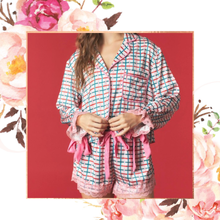 Load image into Gallery viewer, Holiday Feminine Fancy Plaid PJ Set