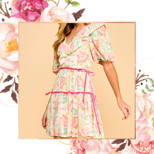 Florals Ribbons Ruffles Oh My Dress