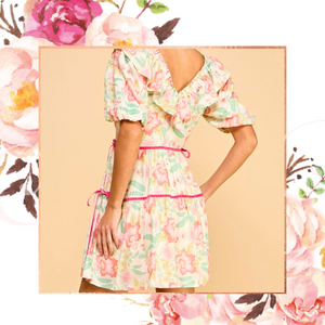 Florals Ribbons Ruffles Oh My Dress