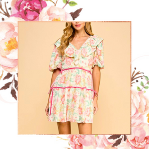 Florals Ribbons Ruffles Oh My Dress