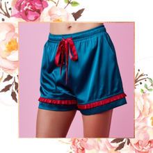 Load image into Gallery viewer, Satin Ruffle Bow Tie PJ Set