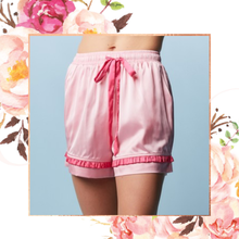 Load image into Gallery viewer, Satin Ruffle Bow Tie PJ Set