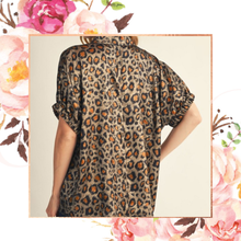 Load image into Gallery viewer, Shimmer Me Wild Drop Shoulder Blouse