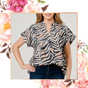 Tori Tiger Print Top