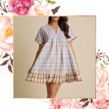 Load image into Gallery viewer, Pretty in Plaid Babydoll Dress