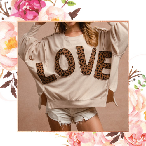 Leopard Love Patchwork Pullover