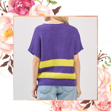 Load image into Gallery viewer, Game Day Varsity Stripe Knit Sleeveless Sweater