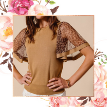 Load image into Gallery viewer, Feminine &amp; Fierce Flounce Sleeve Sweater Top