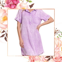 Load image into Gallery viewer, Tencel Mineral Washed Collared Shirt Dress