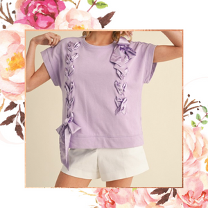 Lace Up Bow Top