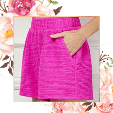 Load image into Gallery viewer, Fuchsia Textured Shorts
