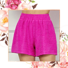 Load image into Gallery viewer, Fuchsia Textured Shorts