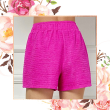 Load image into Gallery viewer, Fuchsia Textured Shorts