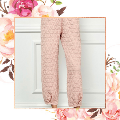 Blush Quilted Tucked Pants