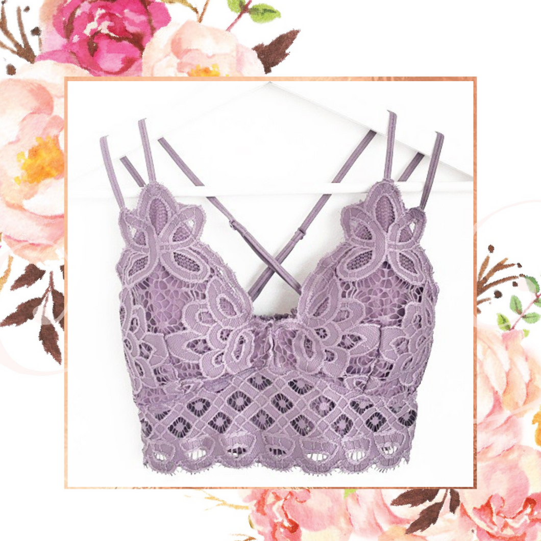 Misty Rose Crochet Lace Bralette – Fashion Allie