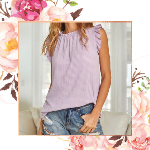 Lilac Ruffle Tank