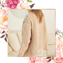 Load image into Gallery viewer, Pearl Embellished Twist Knit Cardigan