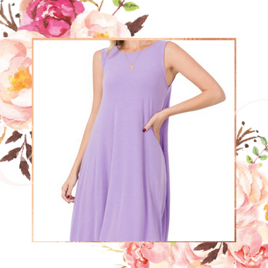 Lavender Fav-Z Sleeveless Tee Dress