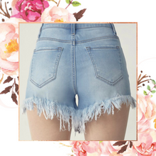 Load image into Gallery viewer, In with the Fray Light Denim Shorts