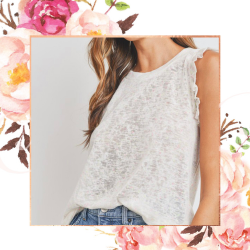 Confetti Ruffle Tank