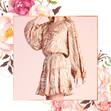 Load image into Gallery viewer, Mystic Tiger Satin Chiffon Dress